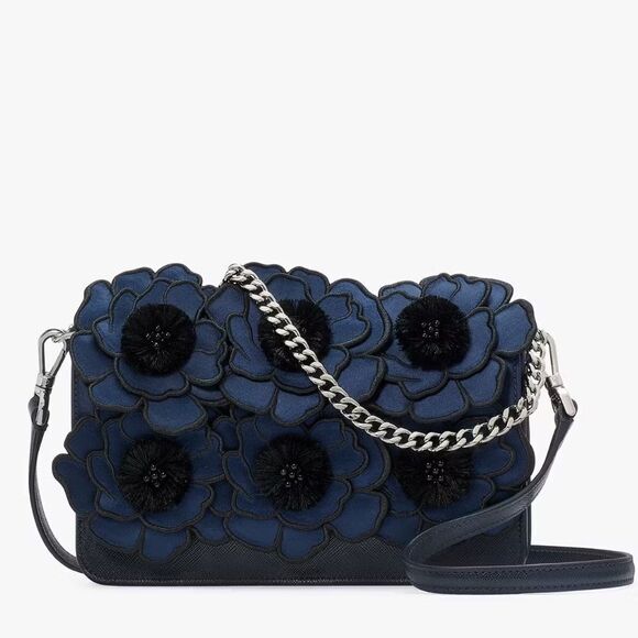NWT Kate Spade Madison Embroidered Floral Willow Mini Flap Crossbody - Picture 1 of 9